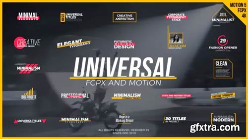 Videohive - Universal Titles // FCPX or Motion 5 - 23279813