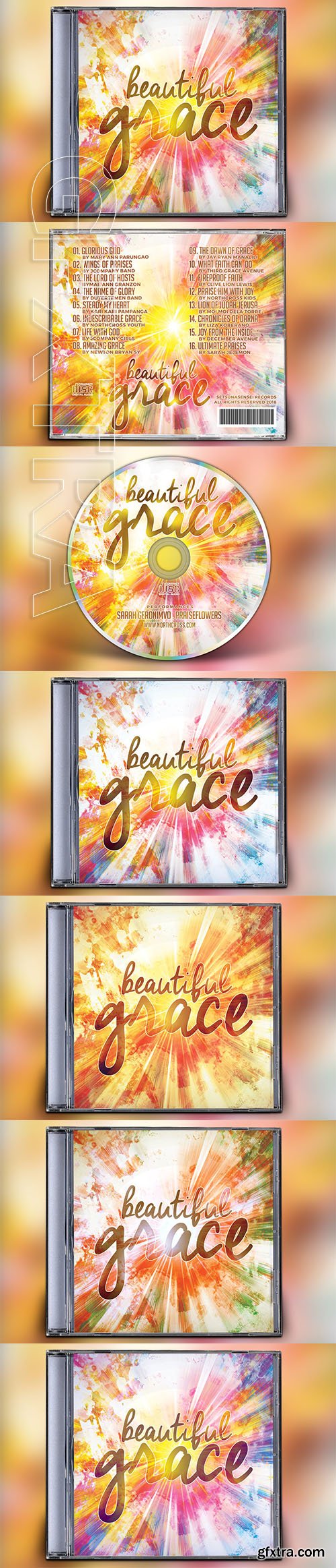 CreativeMarket - Beautiful Grace CD Album Artwork 3165757