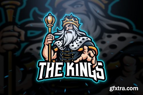 The King Sport and Esport Logo Template