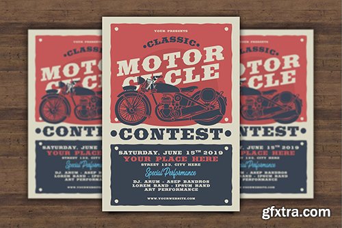 Classic Motorcycle Contest Flyer