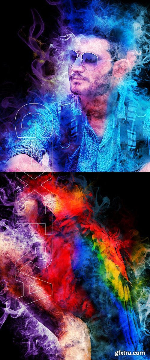 GraphicRiver - Amazing Colored Smoke Photoshop Action Vol 2 23393081