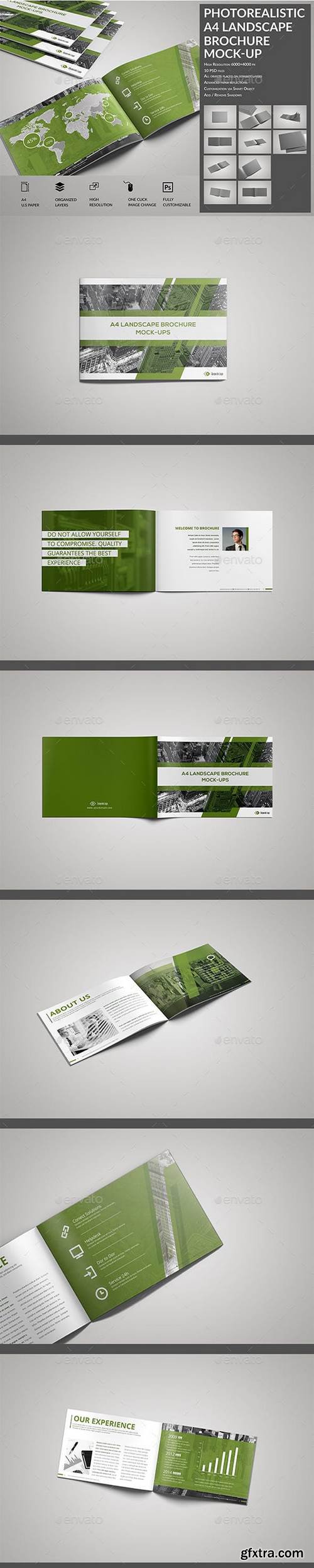 Graphicriver - Photorealistic A4 Landscape Brochure / Catalog Mock-Up 16501817