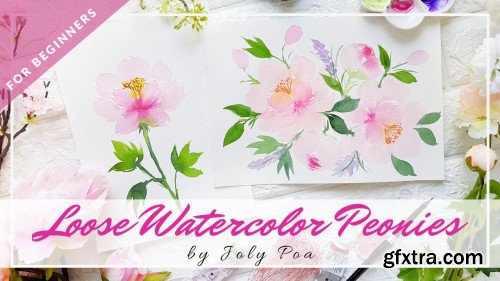 Easy-to-Learn Loose Watercolor Peonies