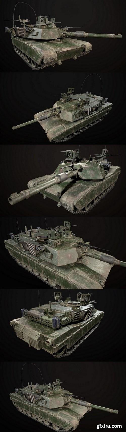 M1A2 Abrams Main Battle Tank 3d Model
