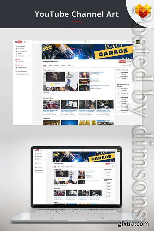 YouTube Channel Art for Auto Shop Social Media