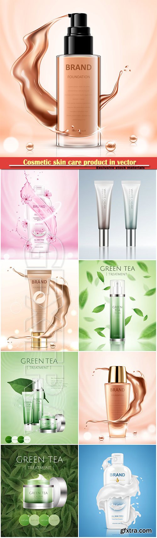 Cosmetic skin care product in vector illustration