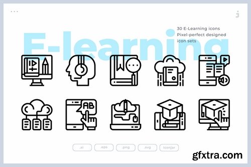 30 E-Learning Icons
