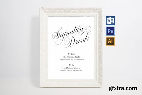 Signature Drink Sign Pack