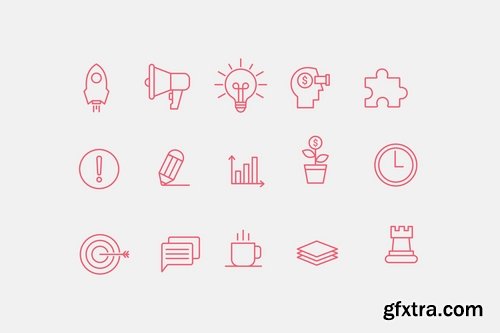 15 Startup Pitch Icons