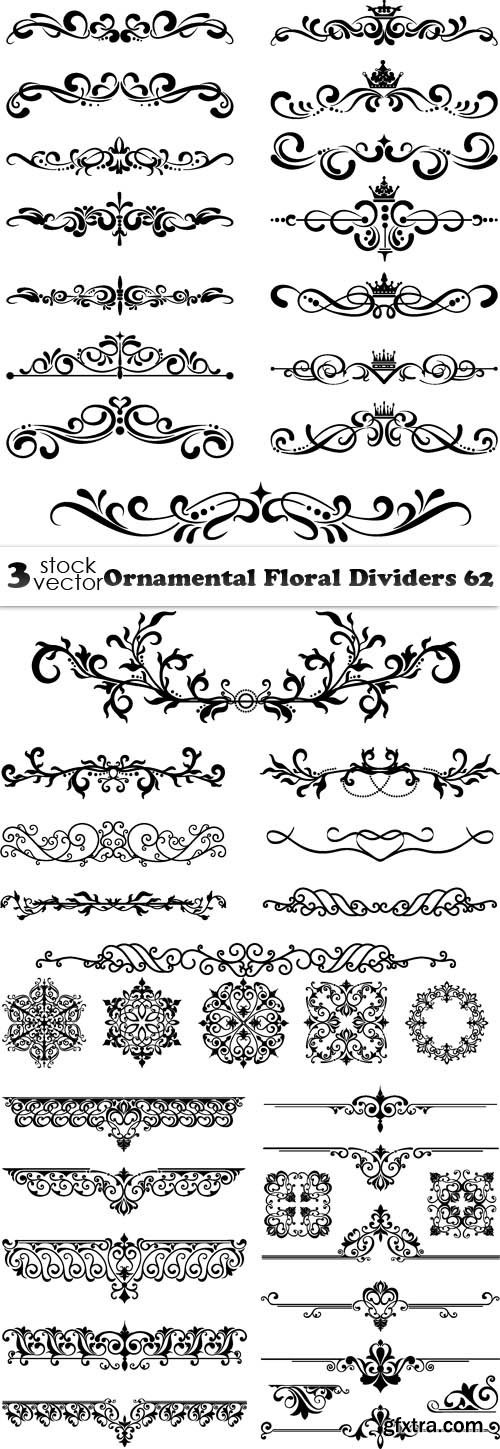 Vectors - Ornamental Floral Dividers 62