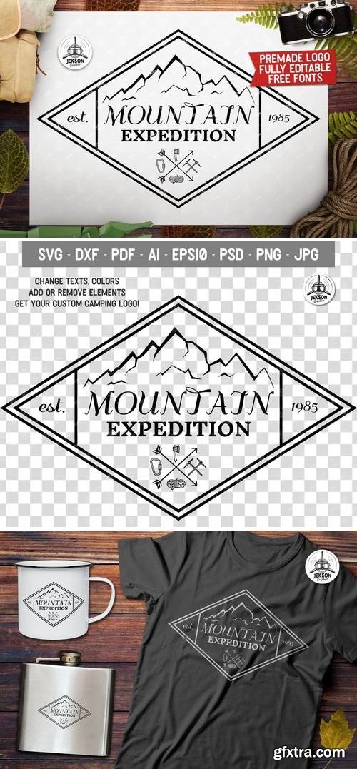 Vintage Mountain Outdoor Logo / Label Templates