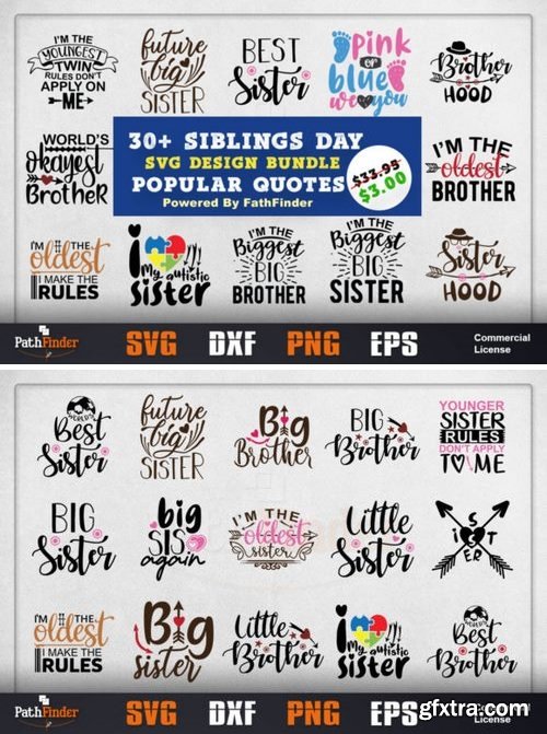 Sibling\'s Day SVG Design Bundle