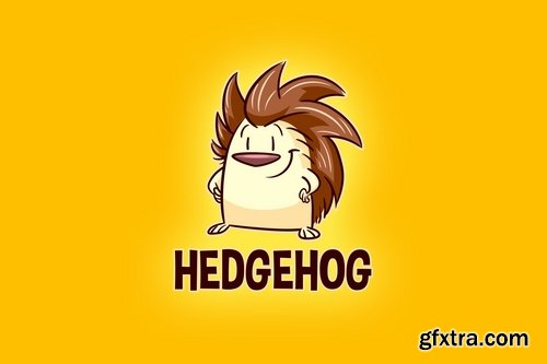Cartoon Hedgehog Mascot Logo
