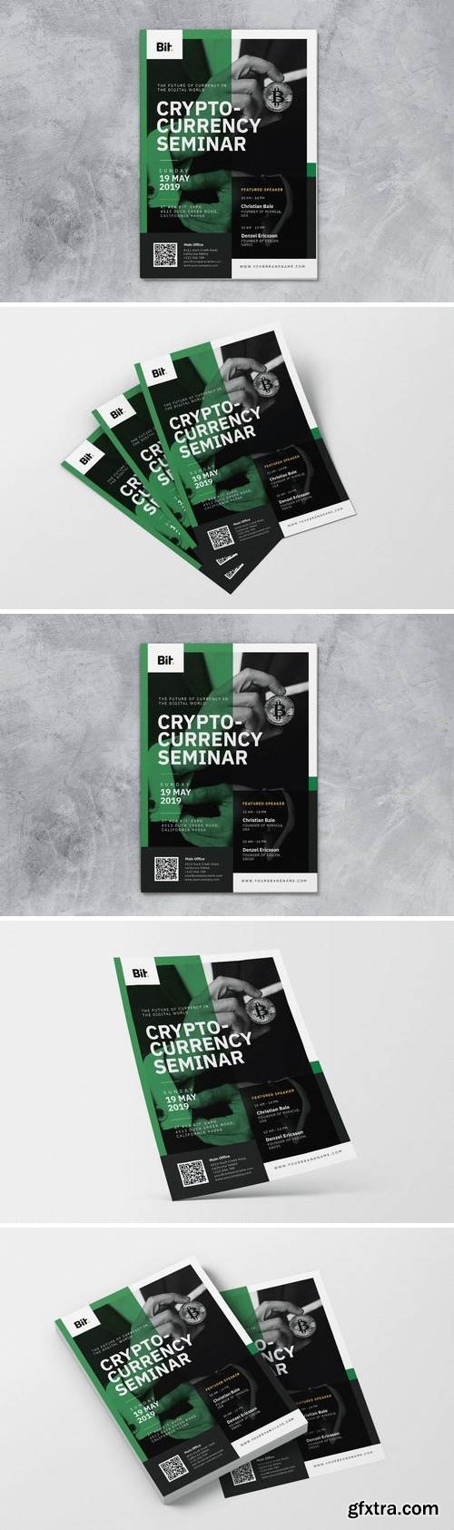 Crypto Currency Seminar AI and PSD Flyer Vol.1