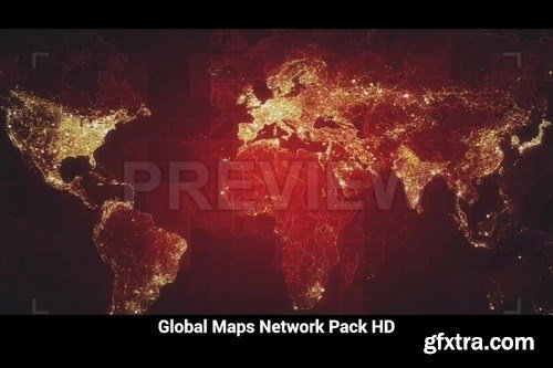 Pack Global Maps Network Motion Graphics
