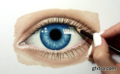 How to Draw an Eye with Colored Pencils from Complete Skratch