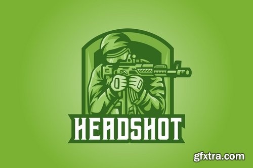 Headshot Logo Sport and Esport (4 variations)