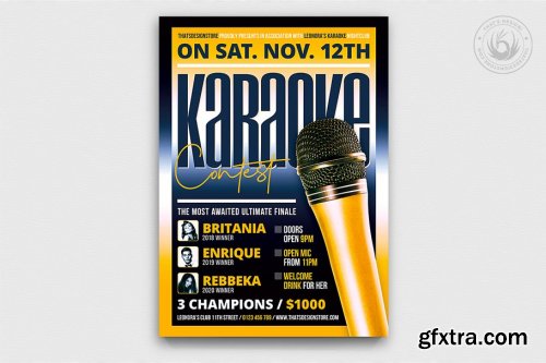 CreativeMarket - Karaoke Flyer Template V9 3561544