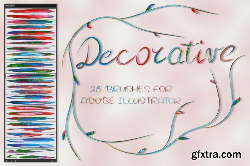 CreativeMarket - Decorative Brushes for Illustrator 3591365