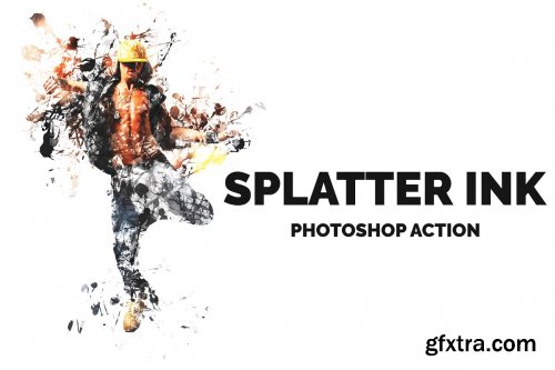 CreativeMarket - Splatter Ink Photoshop Action 3593546