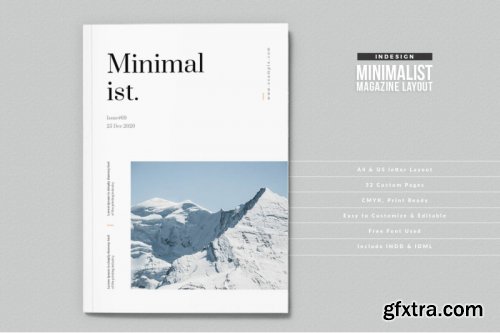 Minimalist InDesign Magazine Template