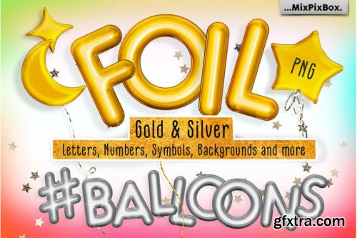 Foil Balloons Overlays