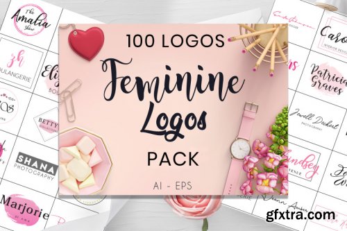 100 Feminine Logos