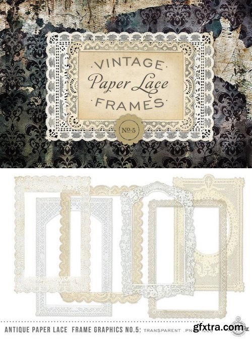 CM - Vintage Paper Lace Frames No. 5 76252