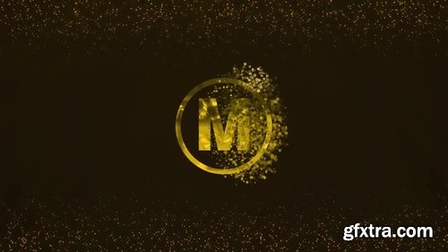 MotionArray Gold Particles Logo Reveal 207096