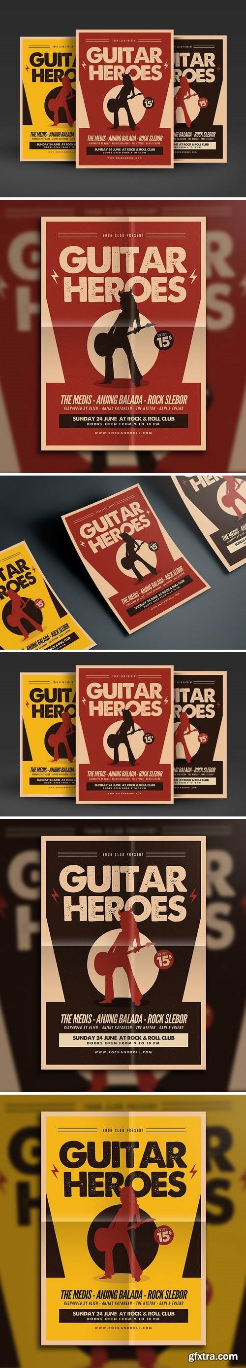 Guitar Heroes Music Flyer