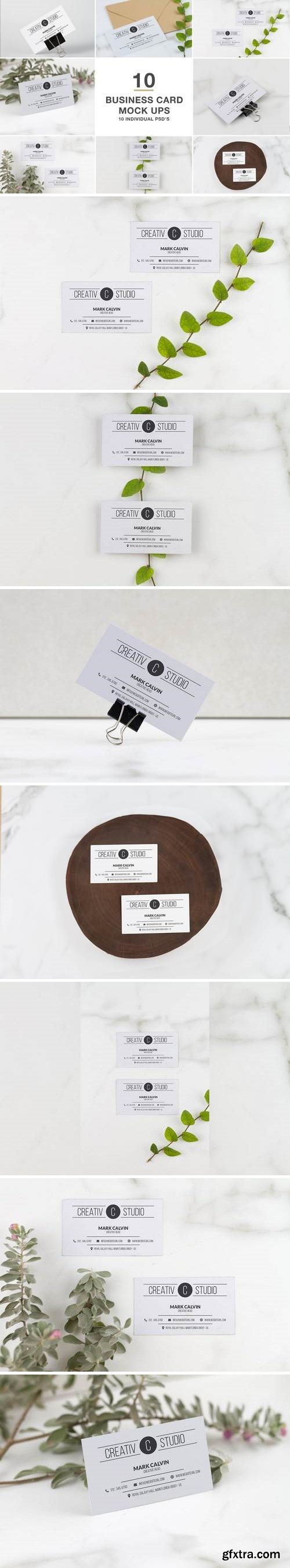 10 Professional Business Card Mock Up