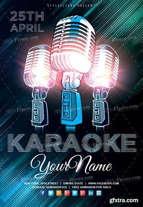 Karaoke Flyer V11 2019 PSD Template