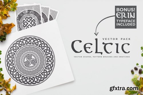 Celtic patterns vector bundle