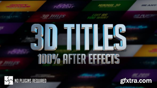 Videohive 3D Titles - No Plugins 22591174