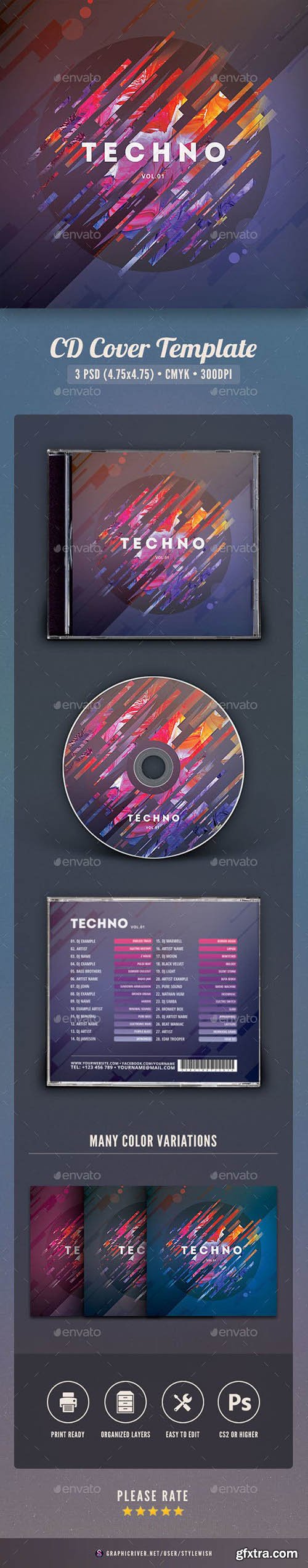 Techno CD Cover Artwork 20985786