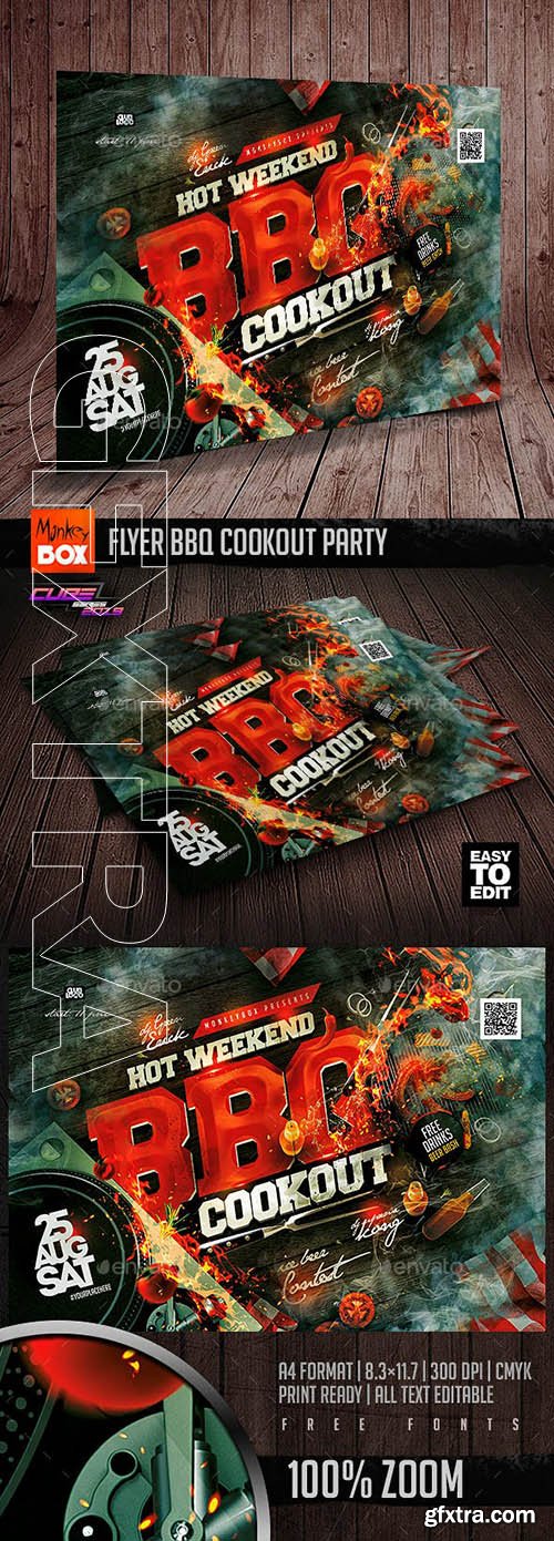 GraphicRiver - Flyer BBQ Cookout Party 23540870