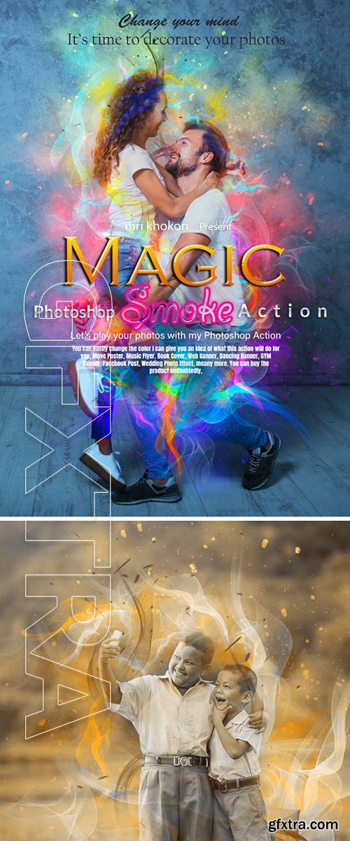 GraphicRiver - Magic Smoke Photoshop Action 23552723