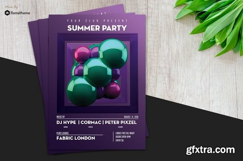 Minimal Summer Party Flyer vol.2