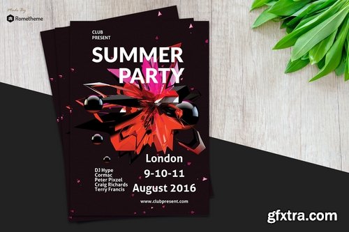 Minimal Summer Party Flyer vol.1