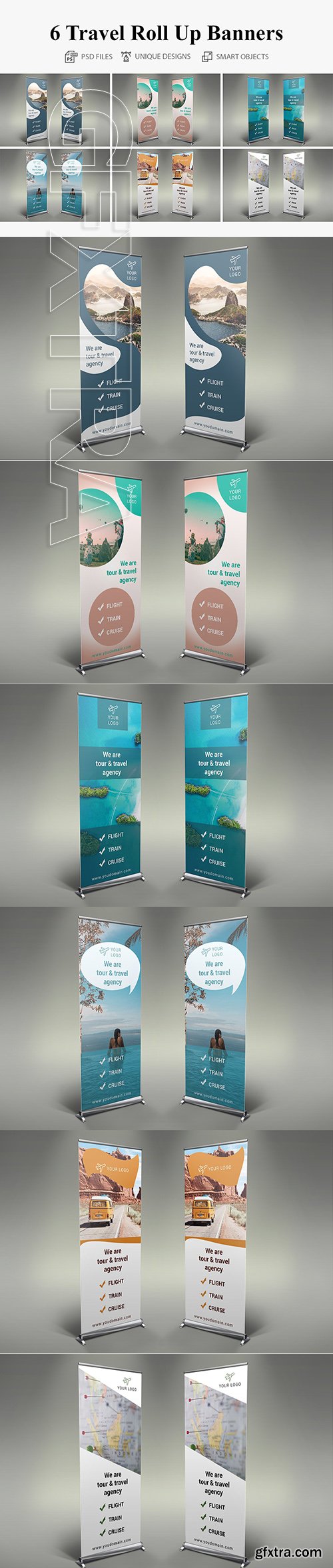 CreativeMarket - Travel Roll Up Banners 3632362