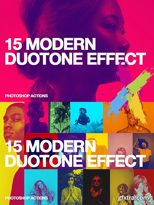 CreativeMarket - 15 Modern Duotone Effect - Action 3486382