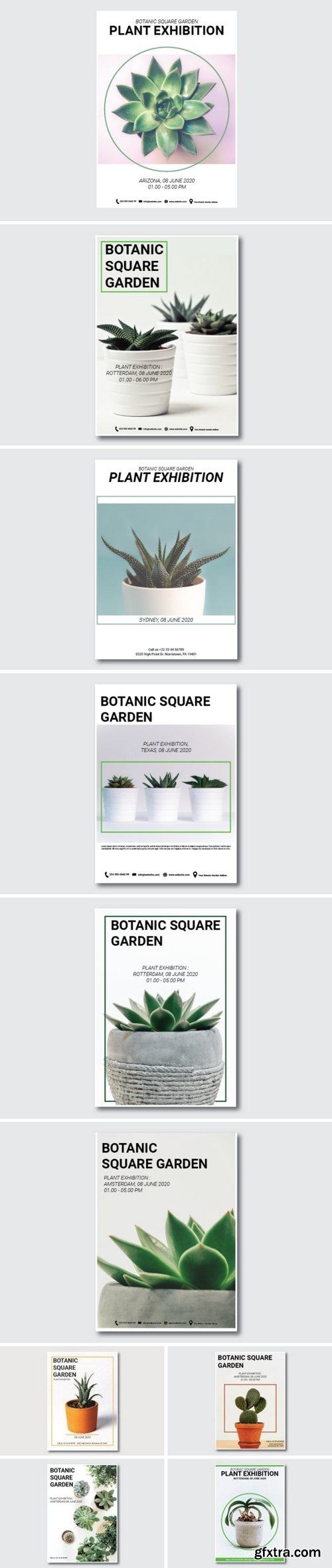 Botanical Square Garden Flyer Bundle