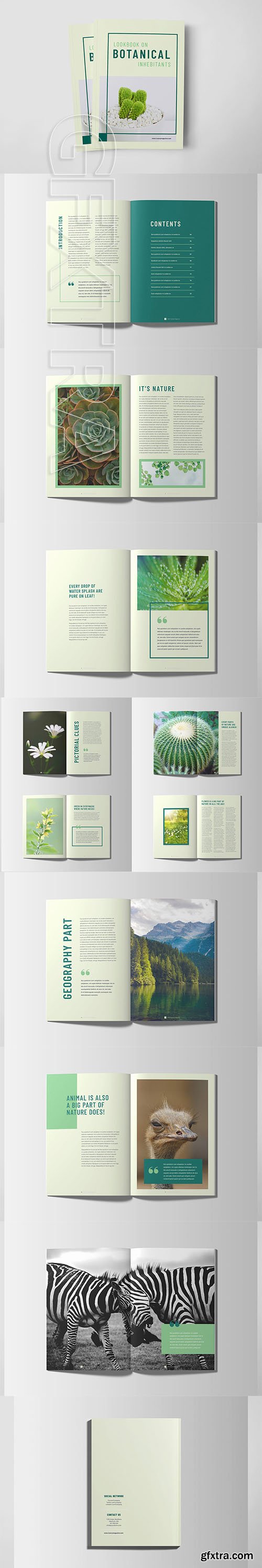 CreativeMarket - Botanical Lookbook Magazine 3684291