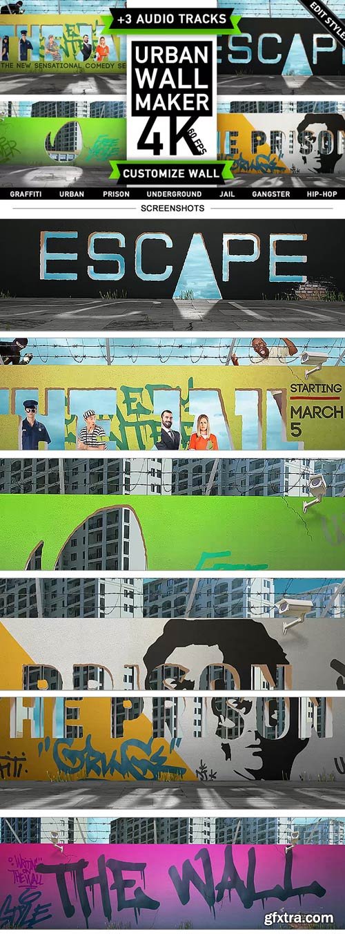 Videohive - Urban Wall Kit | Graffiti Street Art - 23526994