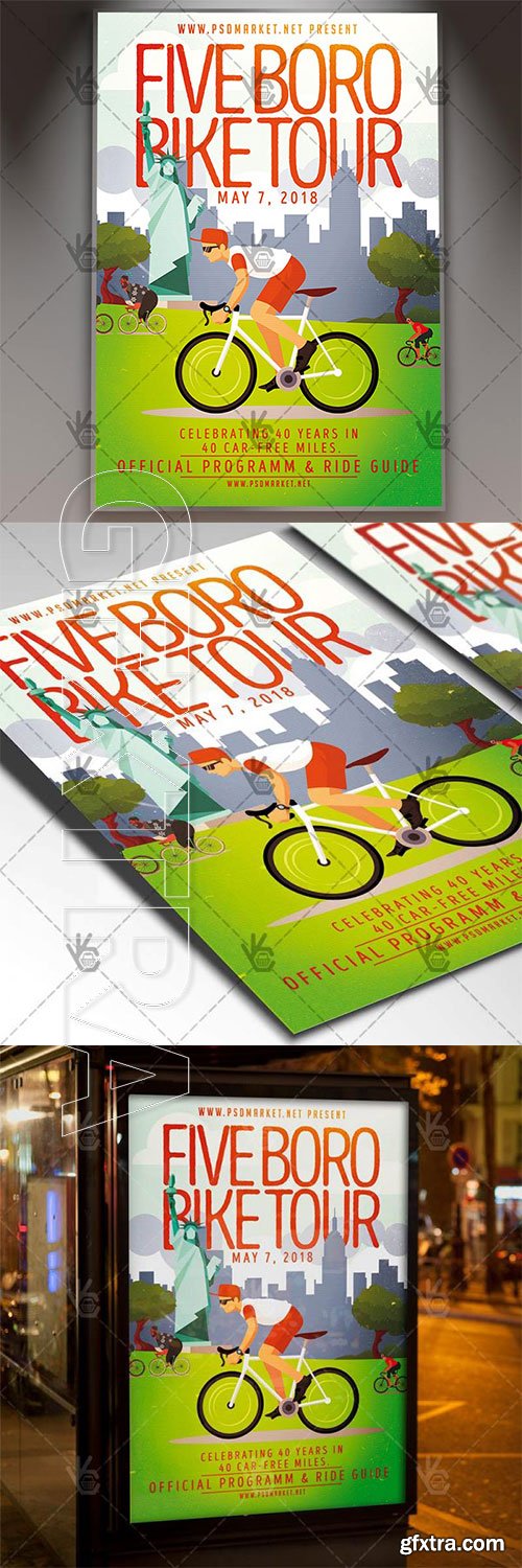 Bike Tour Flyer – Sport PSD Template