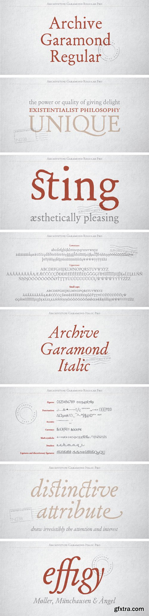 Archive Garamond Pro Font Family
