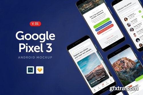 Google Pixel 3 - Android Mockup 1.0