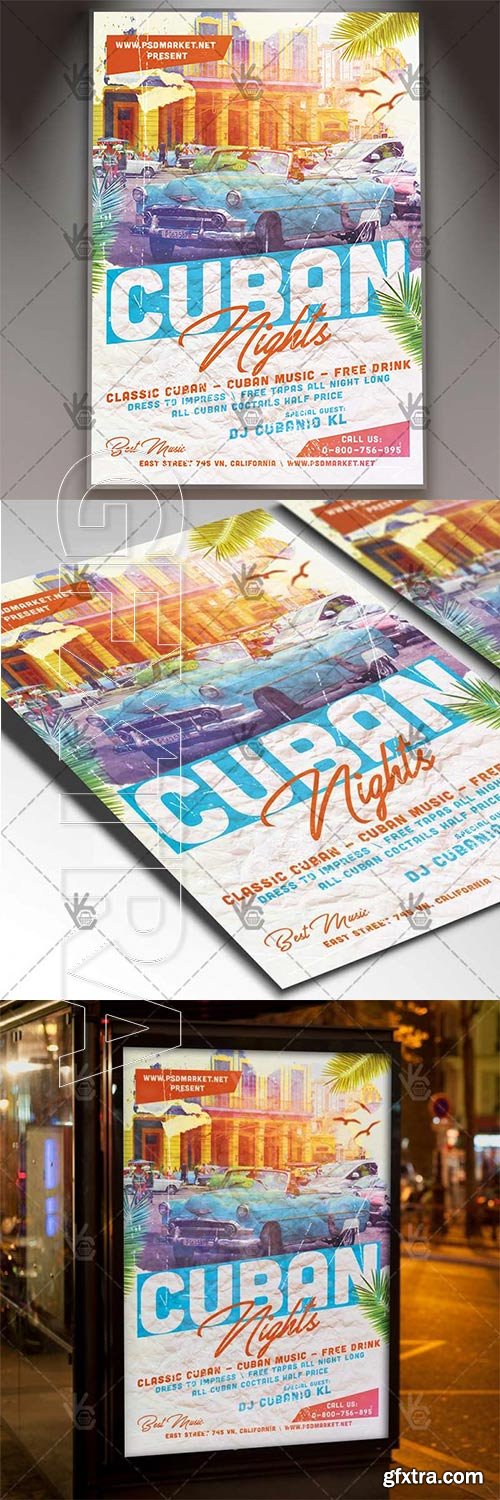Cuban Nights Flyer – Club Flyer PSD Template
