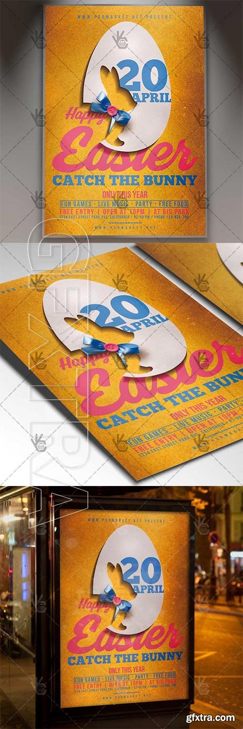 Happy Easter Night Flyer – Spring PSD Template
