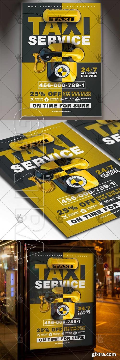 Taxi Service – Business Flyer PSD Template